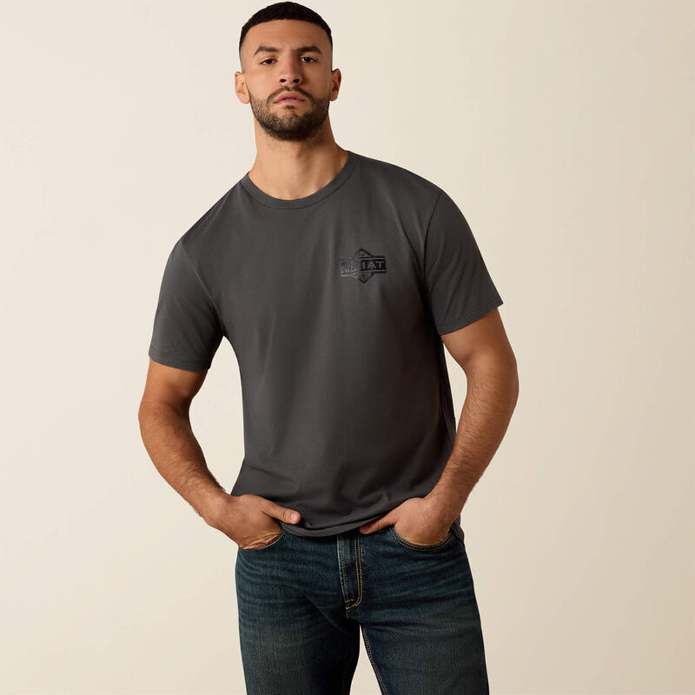 Leather Diamond SS T-Shirt in Dark Shadow by Ariat International