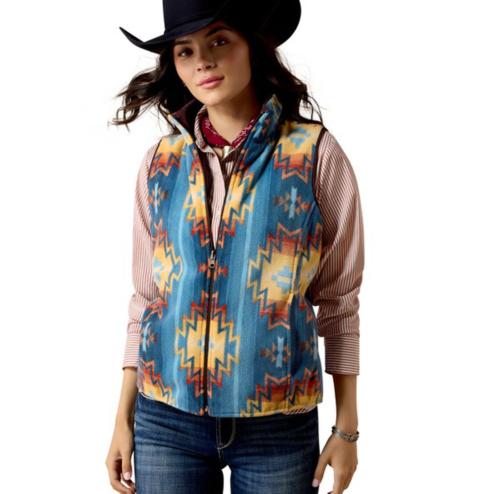 Dilon 2.0 Reversible Insulated Vest in Chocolate Plum/Lakeside Southwest by Ariat