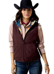 Dilon 2.0 Reversible Insulated Vest in Chocolate Plum/Lakeside Southwest by Ariat
