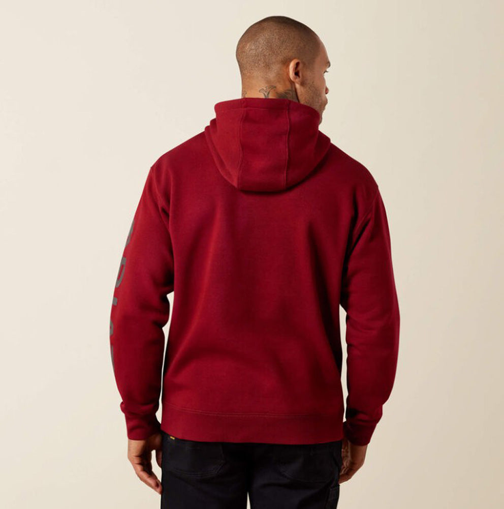 Rebar Lightweight Hoodie in Pomegranate/Licorice by Ariat