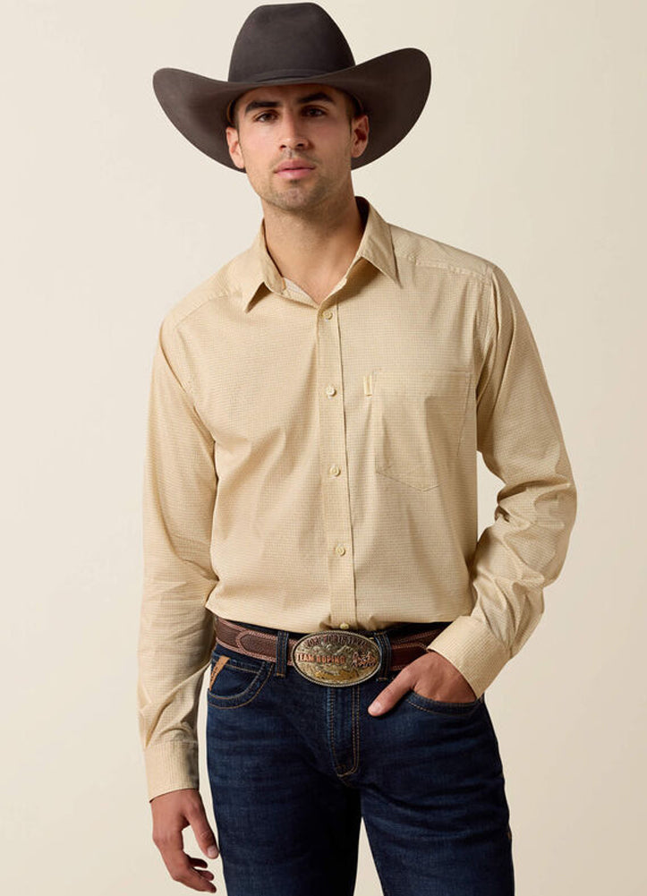 Everything Classic Fit Shirt in Vanilla Custard Micro Geo Print by Ariat International