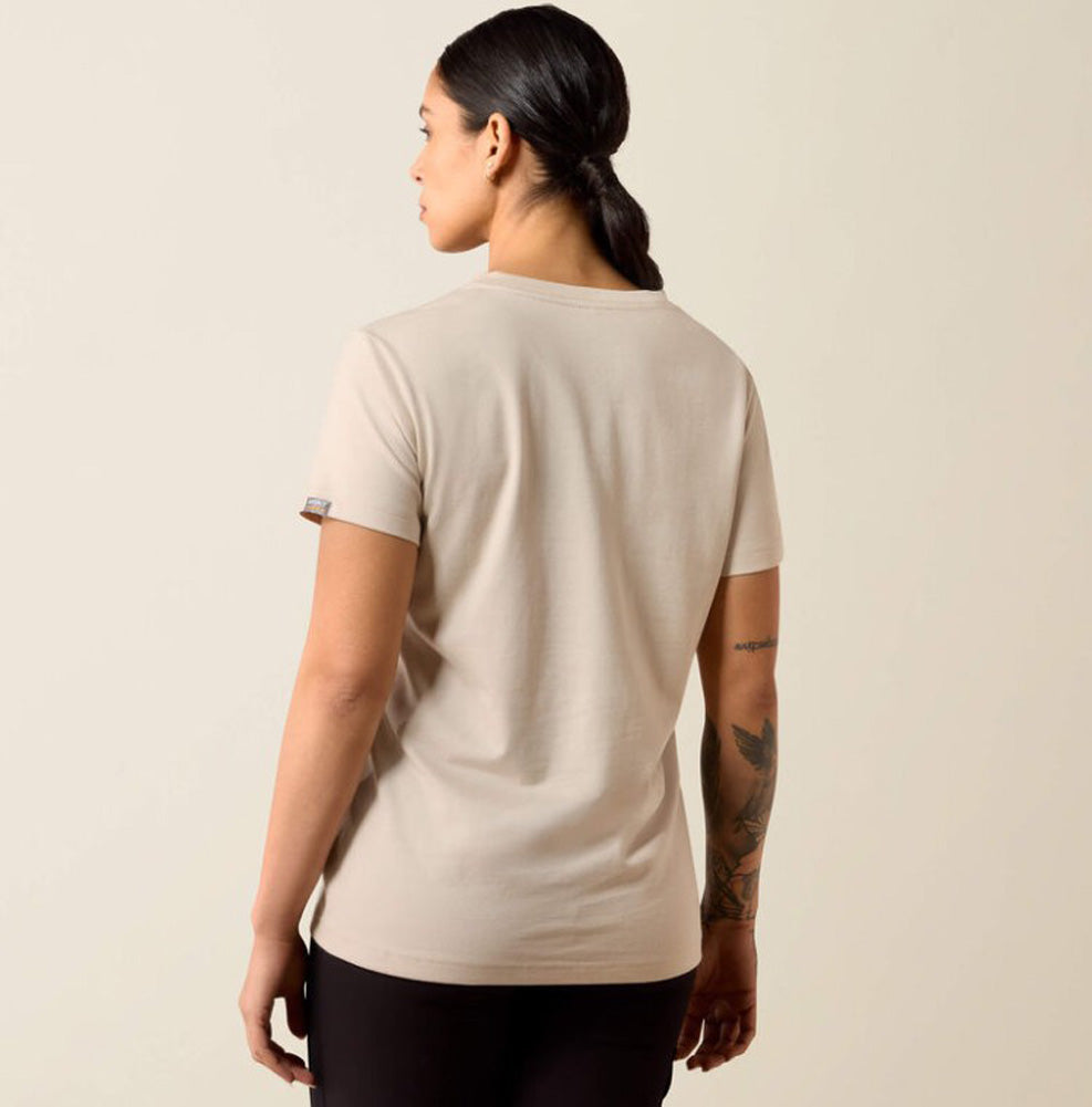 Rebar Cotton Strong V Neck SS in Silver Grey Heather by Ariat