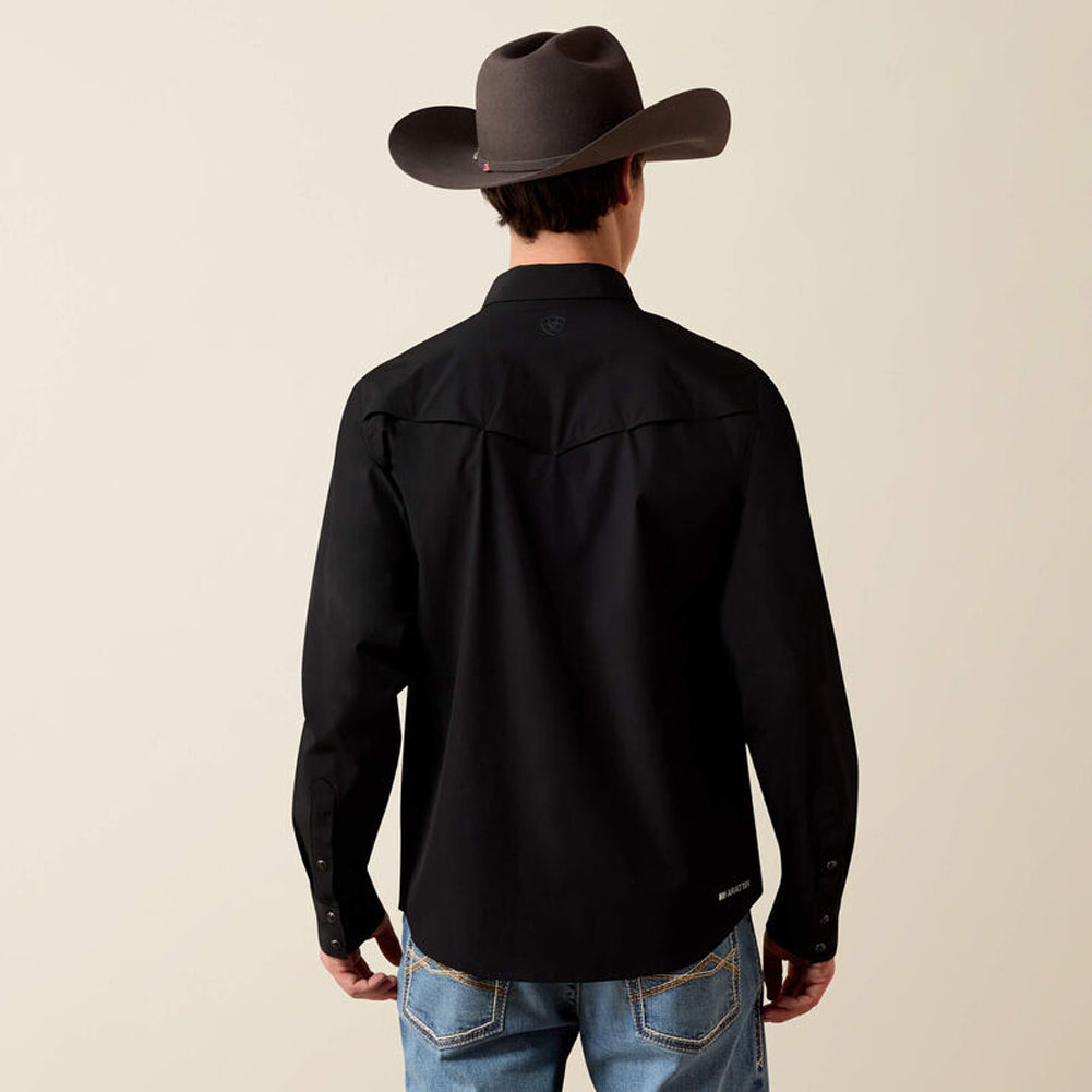 Frontier Touch VentTEK Western LS Fitted Snap Black by Ariat