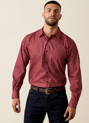 Everything Classic Fit Shirt in Biking Red Geo Print by Ariat International