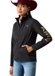 Ariat Logo Softshell Jacket in Black/Stonewall by Ariat