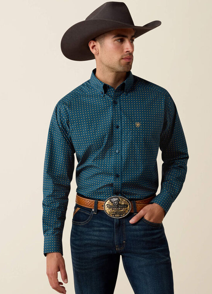 Lovato Classic Fit Shirt in Majolica Blue Geo Print by Ariat International