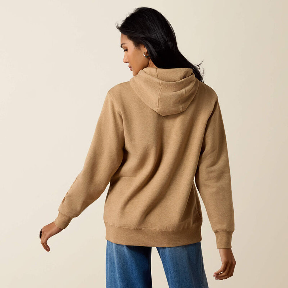 Ariat Logo 2.0 Hoodie in Khaki Heather by Ariat International