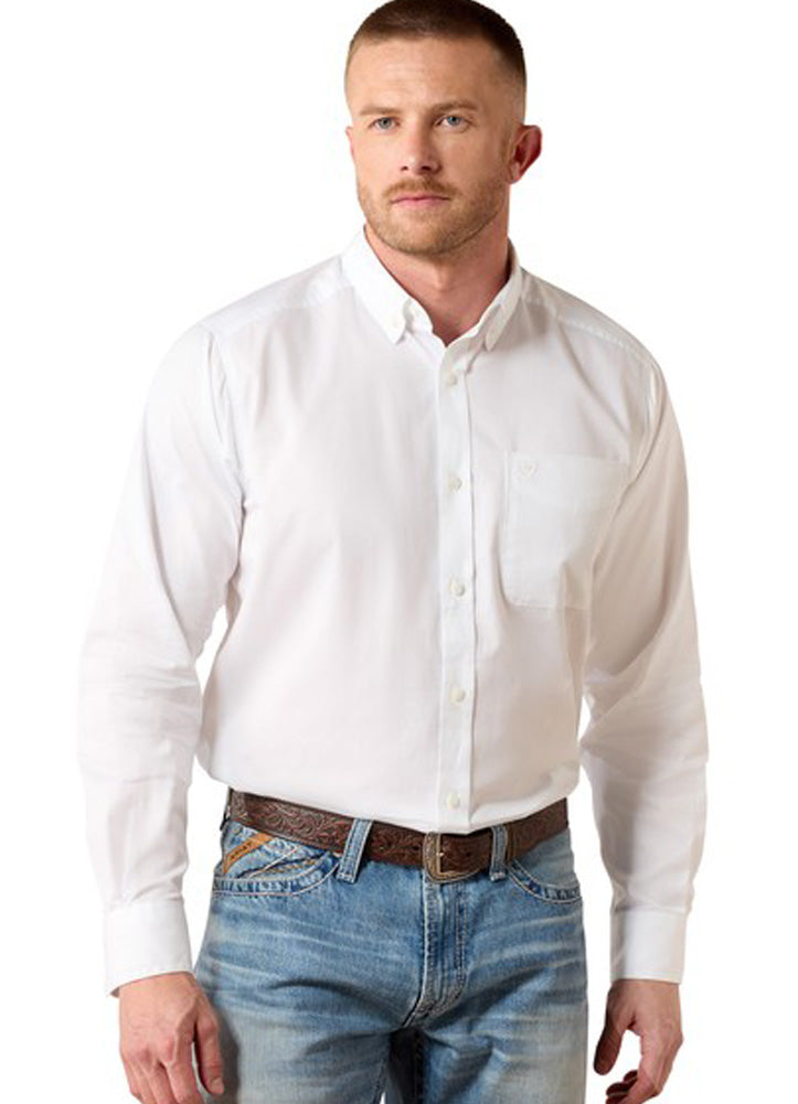 Standard Twill LS in White by Ariat