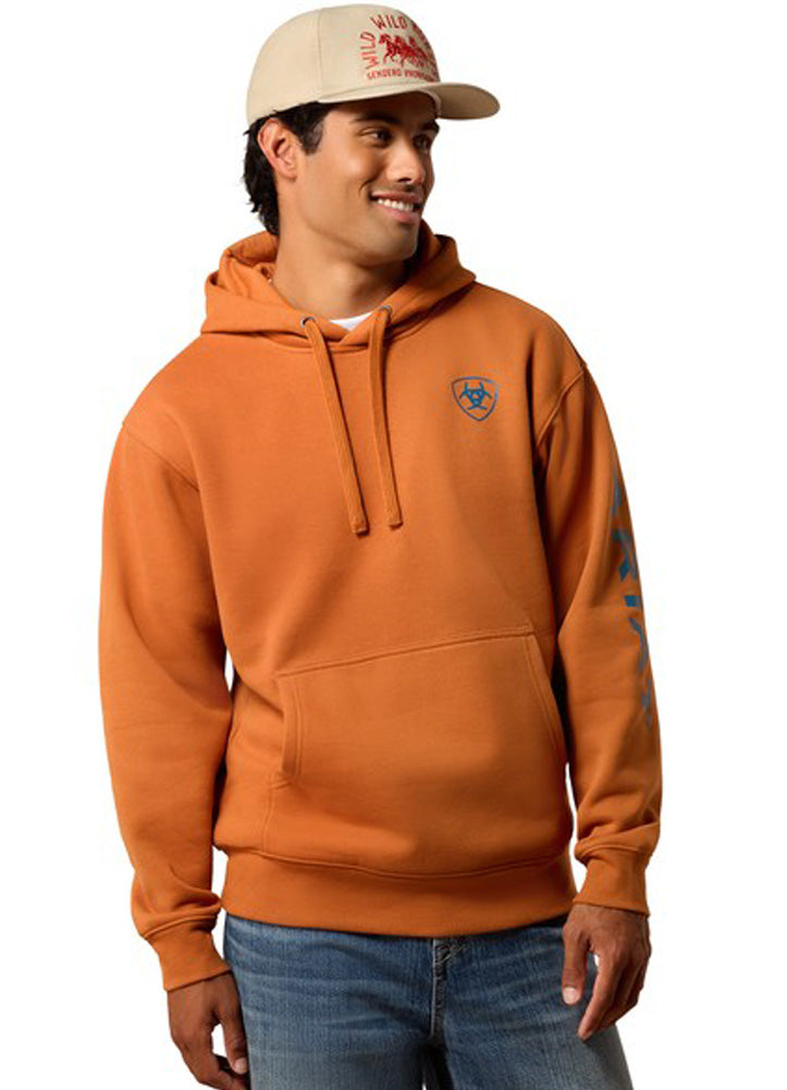 Ariat Logo Hoodie in Dark Orange by Ariat