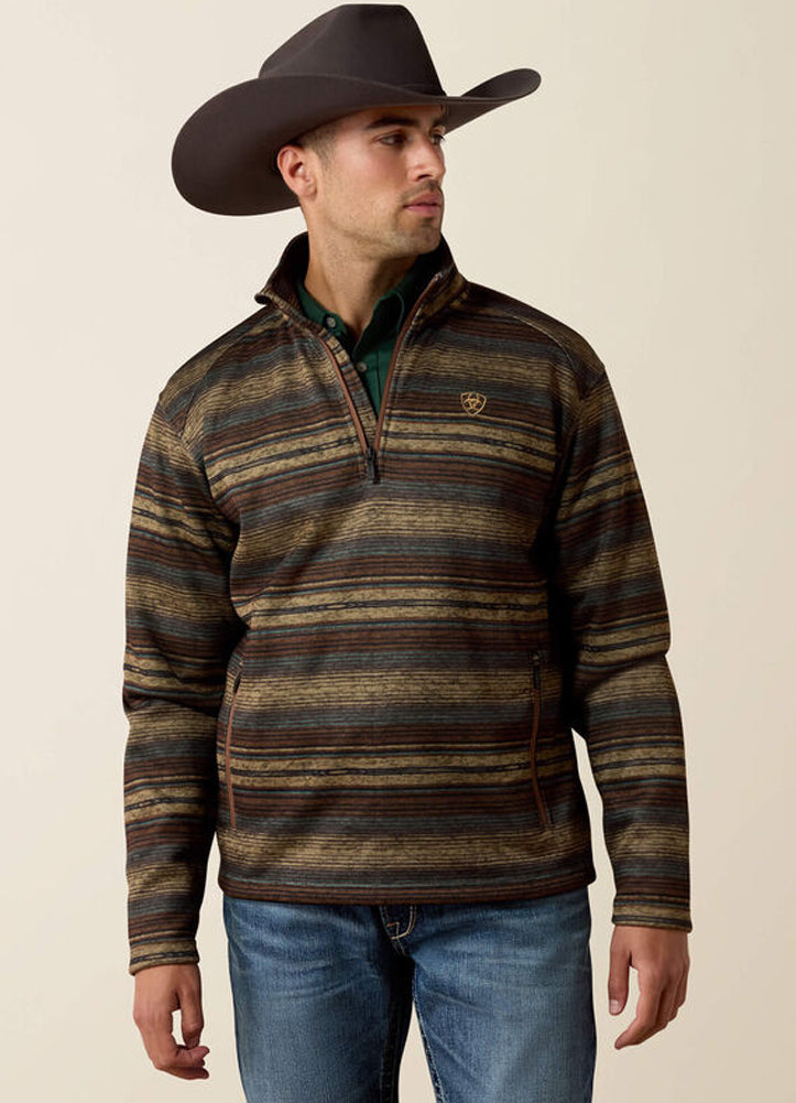 Caldwell 1/4 Zip Sweater in Brazil Nut Serape by Ariat International