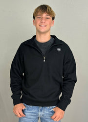 Holiday 1/4 Zip Sweatshirt in Black by Ariat International