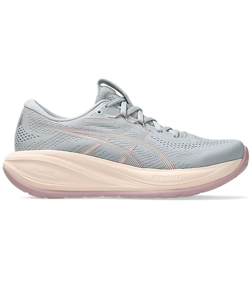 Gel-Cumulus 28 in Piedmont Grey/Pearl Pink by Asics