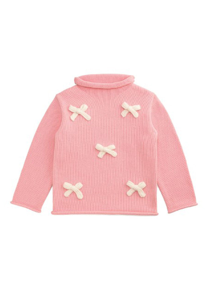 Pink Bow Rollneck Sweater by Mud Pie