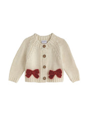 Crochet Bow Cardigan by Mud Pie