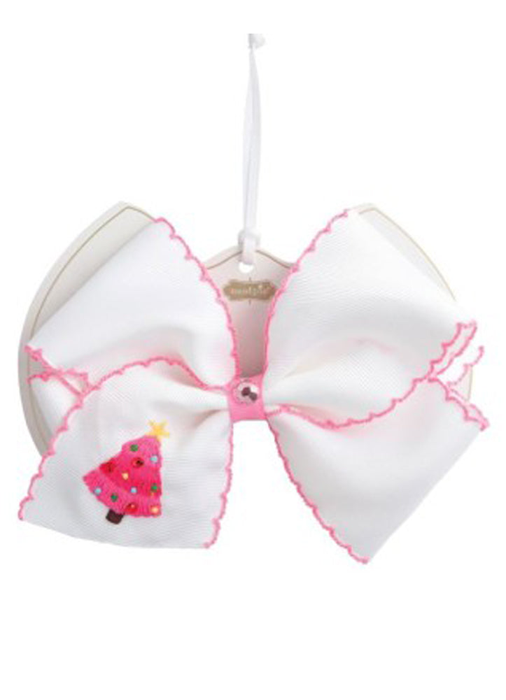 Tree Embroidered Bow by Mud Pie