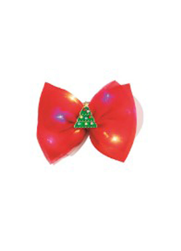 Red Christmas Light Up Bow by Mud Pie