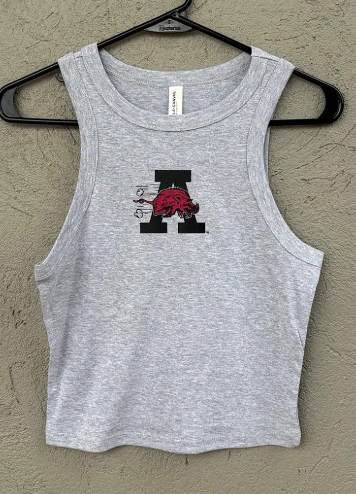 1964 Hog Cropped Tank in Grey by Southern Trend