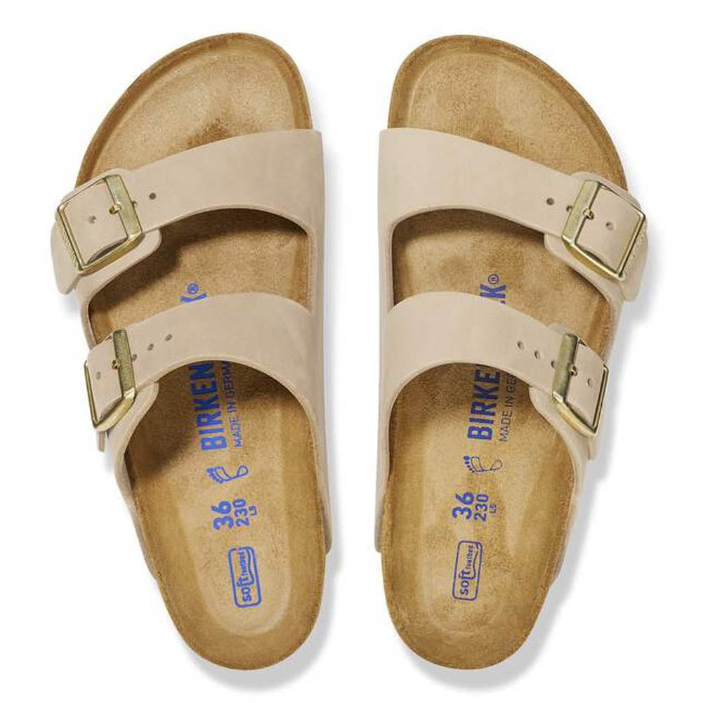 Arizona Soft Footbed Regular Width in Sandcastle Nubuck by Birkenstock