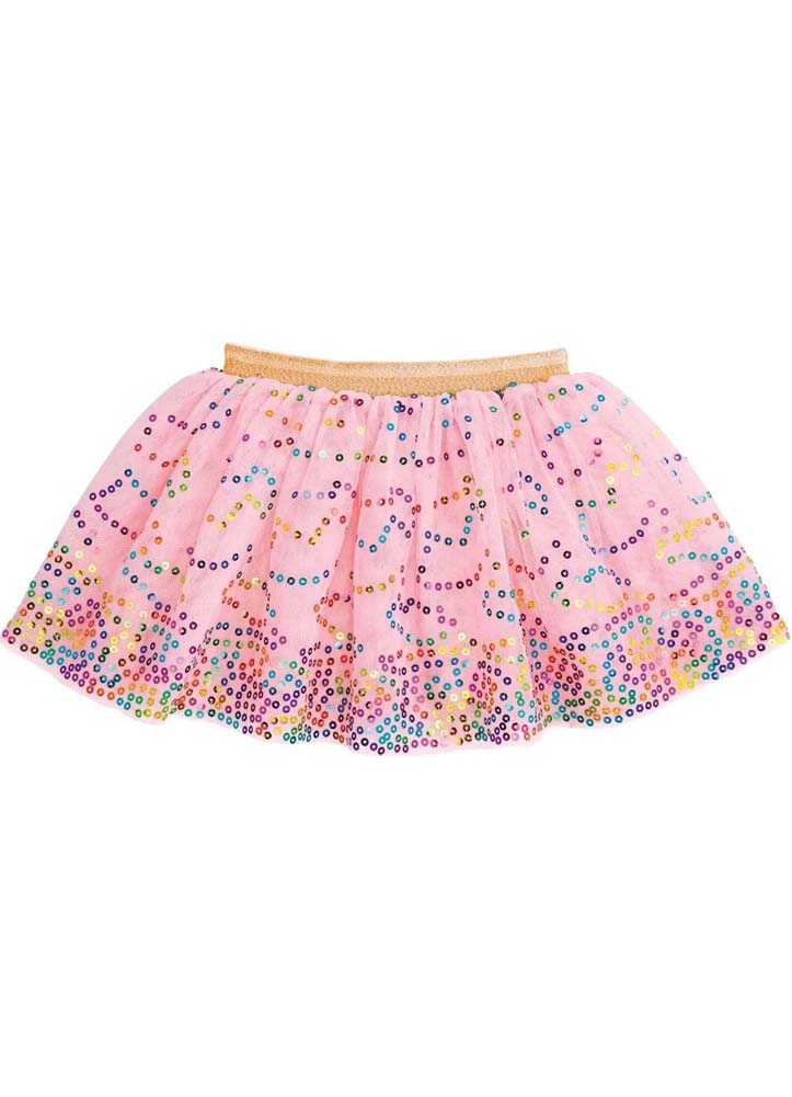 Rainbow Scattered Sequin Tutu by Mud Pie