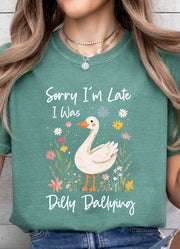 Sorry I'm Late Tee in Light Green by Kissed Apparel
