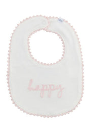 Happy Chainstitch Bib by Mud Pie