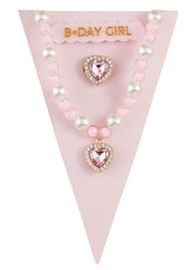 Light Pink Birthday Jewelry Set by Mud Pie