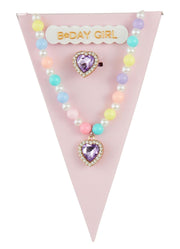 Purple Birthday Jewelry Set by Mud Pie