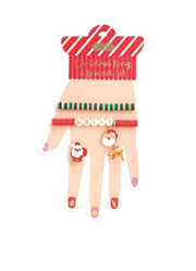 Holly Christmas Bracelet Rings by Mud Pie