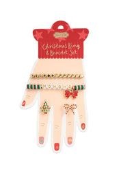 HOHOHO Christmas Bracelet Rings by Mud Pie