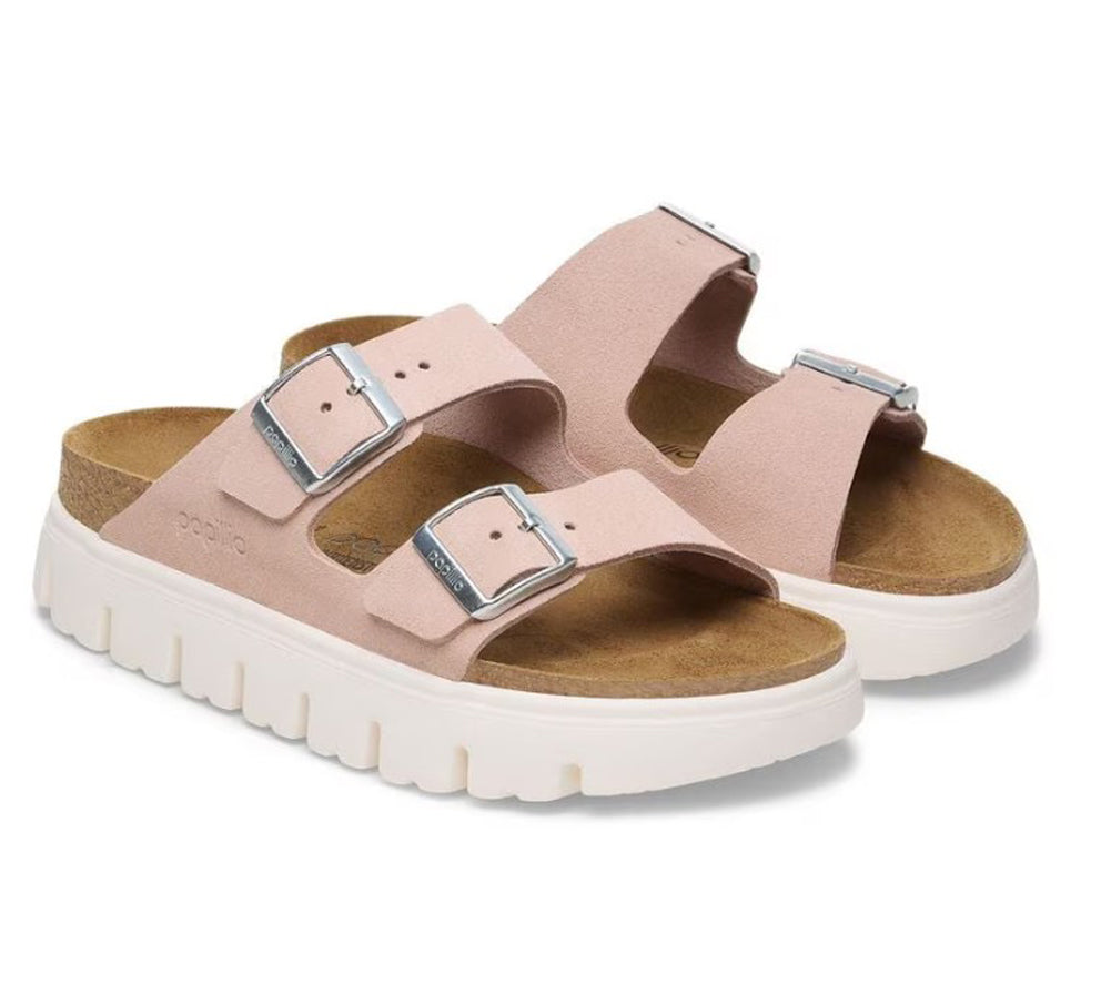 Arizona Chunky in Light Rose Suede Narrow Width by Birkenstock