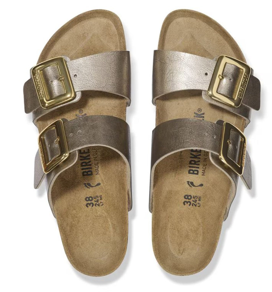 Sydney Luxe Buckle in Graceful Taupe Birko-Flor Narrow Width by Birkenstock