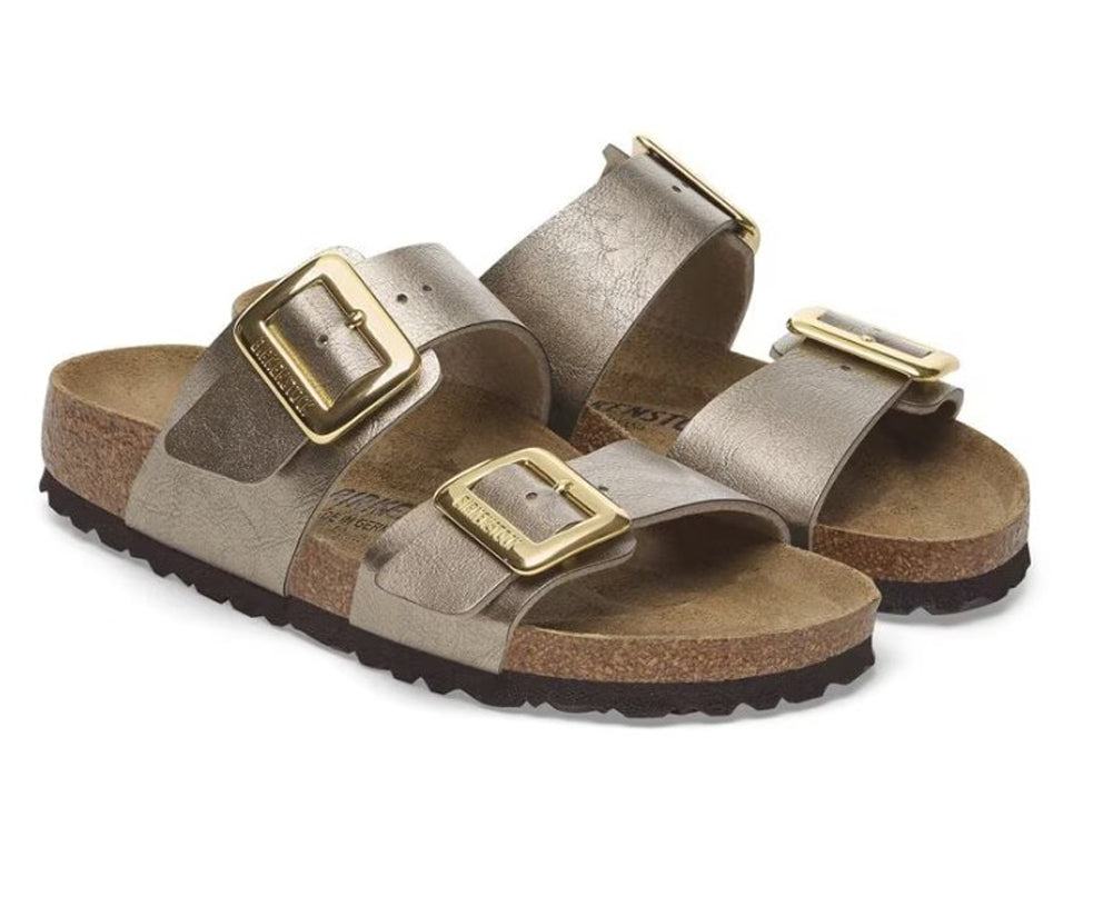 Sydney Luxe Buckle in Graceful Taupe Birko-Flor Narrow Width by Birkenstock