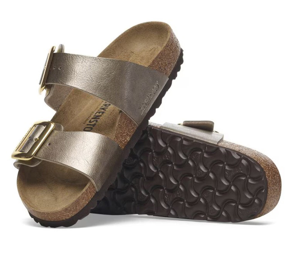 Sydney Luxe Buckle in Graceful Taupe Birko-Flor Narrow Width by Birkenstock