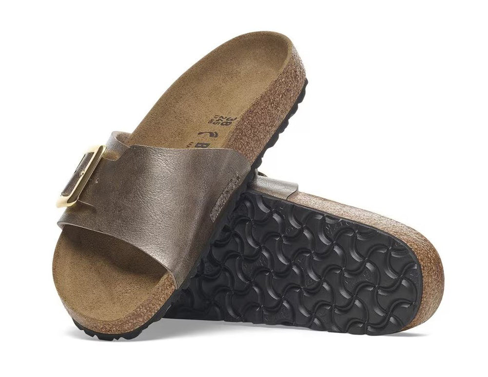 Catalina Luxe Buckle in Graceful Taupe Birko-Flor Narrow Width by Birkenstock