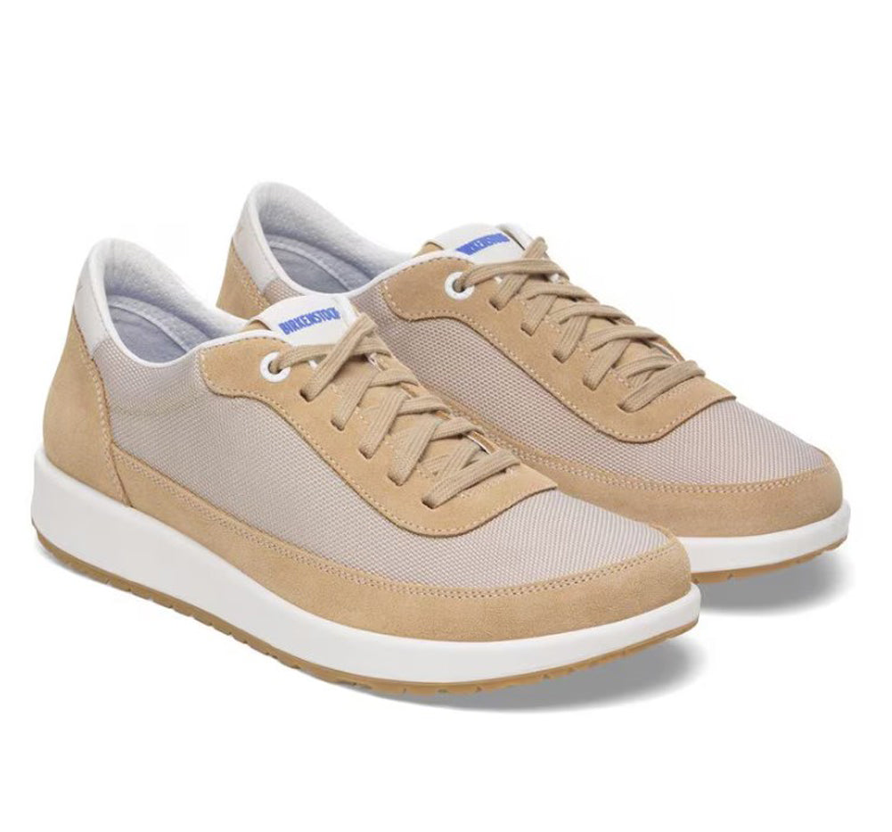 Honnef City in Beige Suede Textile Regular Width by Birkenstock