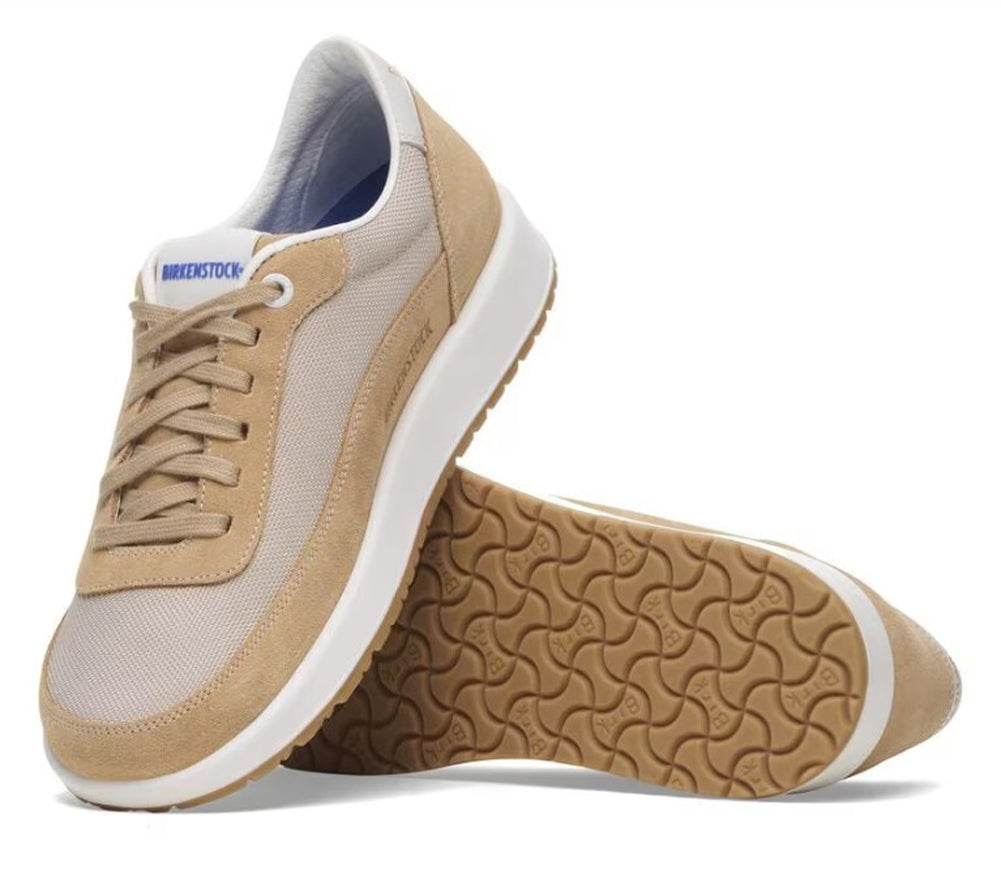 Honnef City in Beige Suede Textile Regular Width by Birkenstock