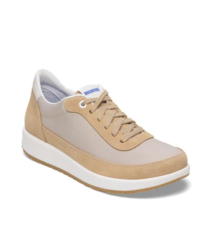 Honnef City in Beige Suede Textile Regular Width by Birkenstock