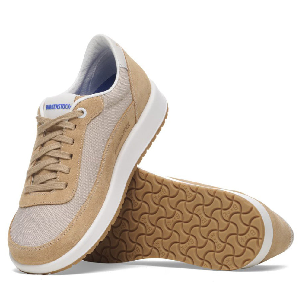 Honnef city in Beige Suede Textle Narow Width by Birkenstock