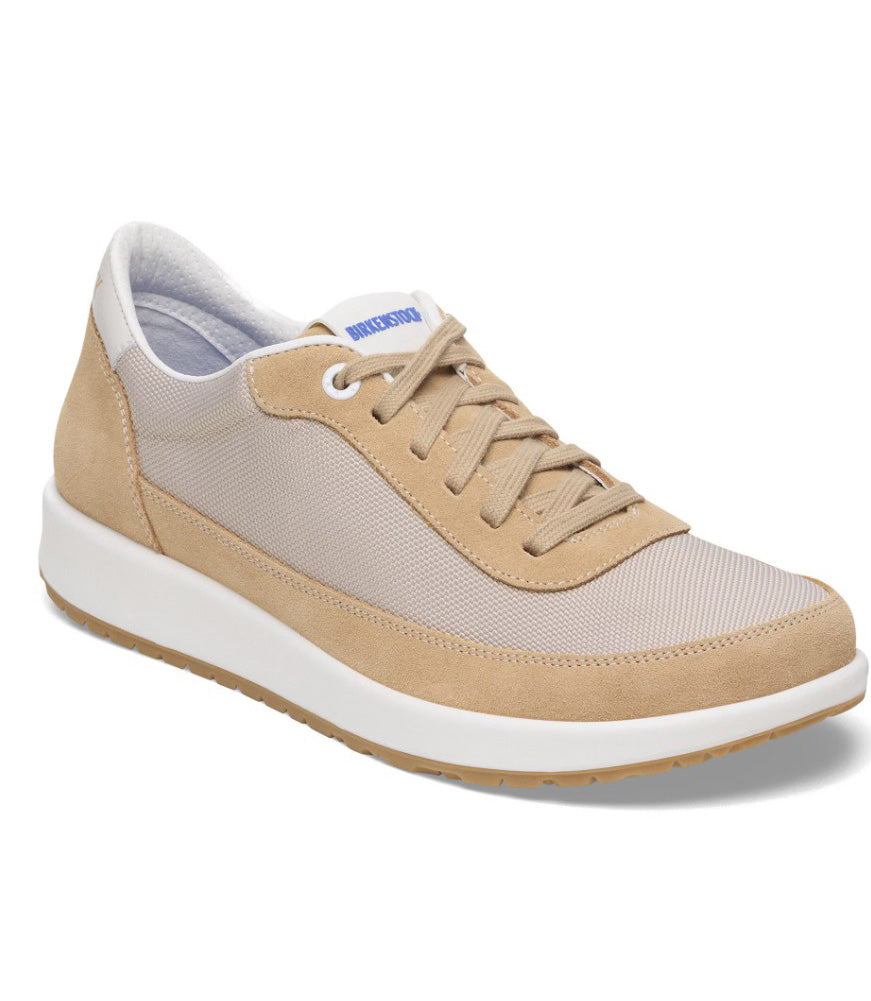 Honnef city in Beige Suede Textle Narow Width by Birkenstock