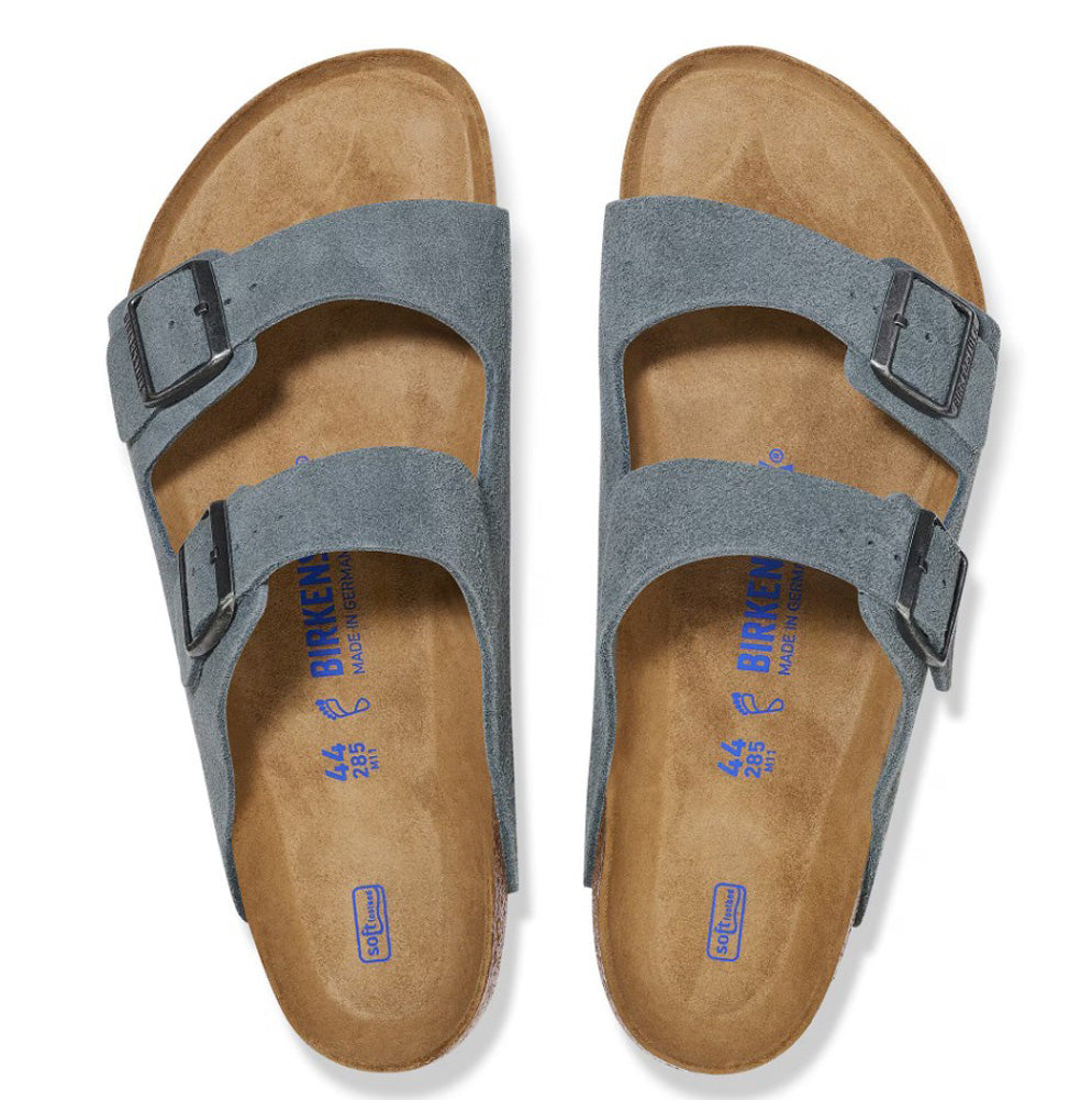 Arizona Soft Footbed in Basalt Gray Suede Regular Width by Birkenstock