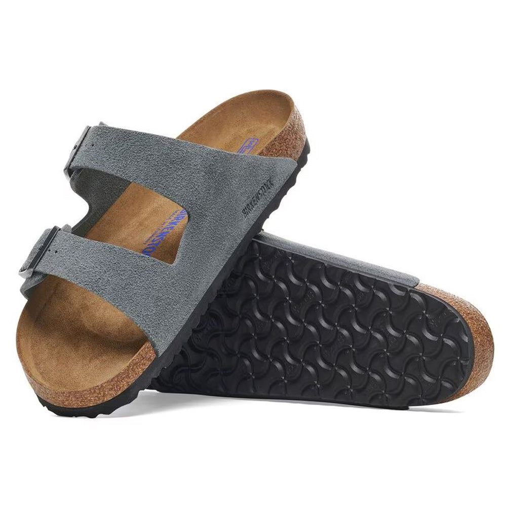 Arizona Soft Footbed in Basalt Gray Suede Regular Width by Birkenstock