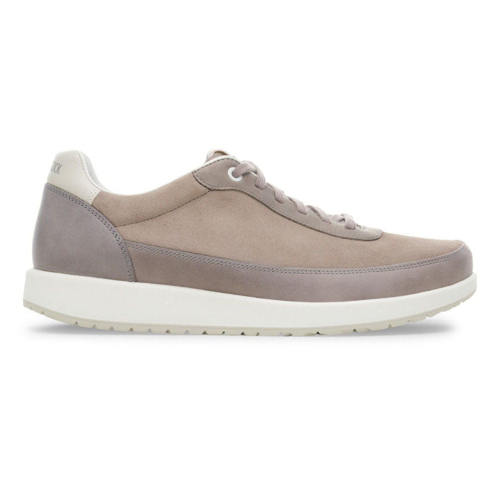 Honnef City in Stone Coin Suede Leather Regular Width by Birkenstock