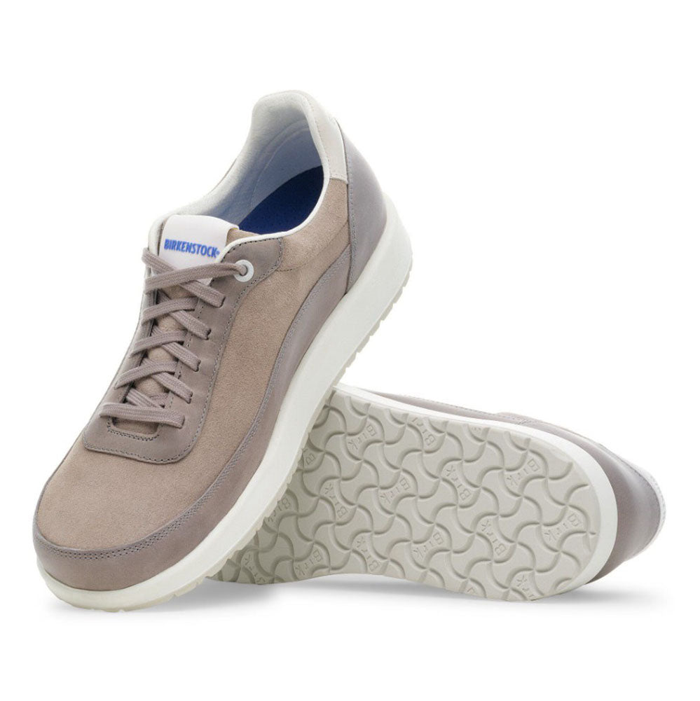Honnef City in Stone Coin Suede Leather Regular Width by Birkenstock