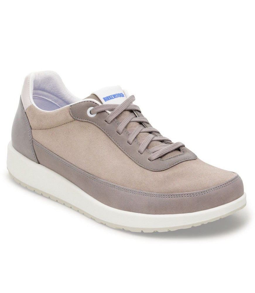 Honnef City in Stone Coin Suede Leather Regular Width by Birkenstock