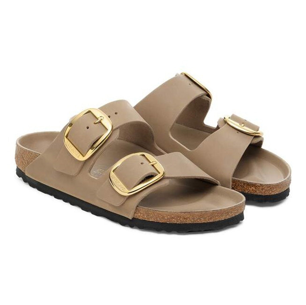 Arizona Big Buckle in Tabacco Brown Oiled Leather Narrow Width by Birkenstock