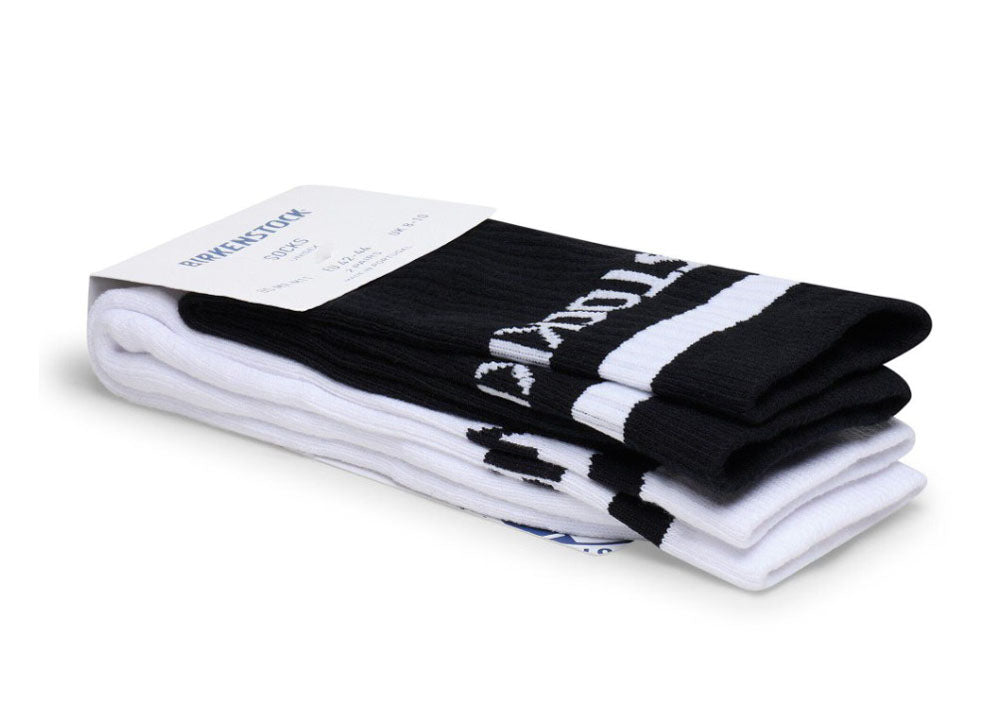 2 Pack Cotton Crew In Black/White by Birkenstock