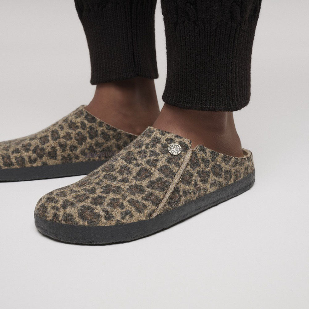 Zermatt Shearling in Leo Toffee Felt Wool Narrow Width by Birkenstock