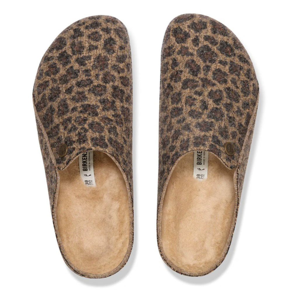 Zermatt Shearling in Leo Toffee Felt Wool Narrow Width by Birkenstock