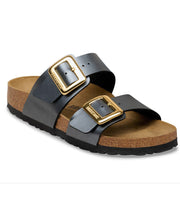 Sydney Luxe in Black Birkoflor Narrow Width by Birkenstock