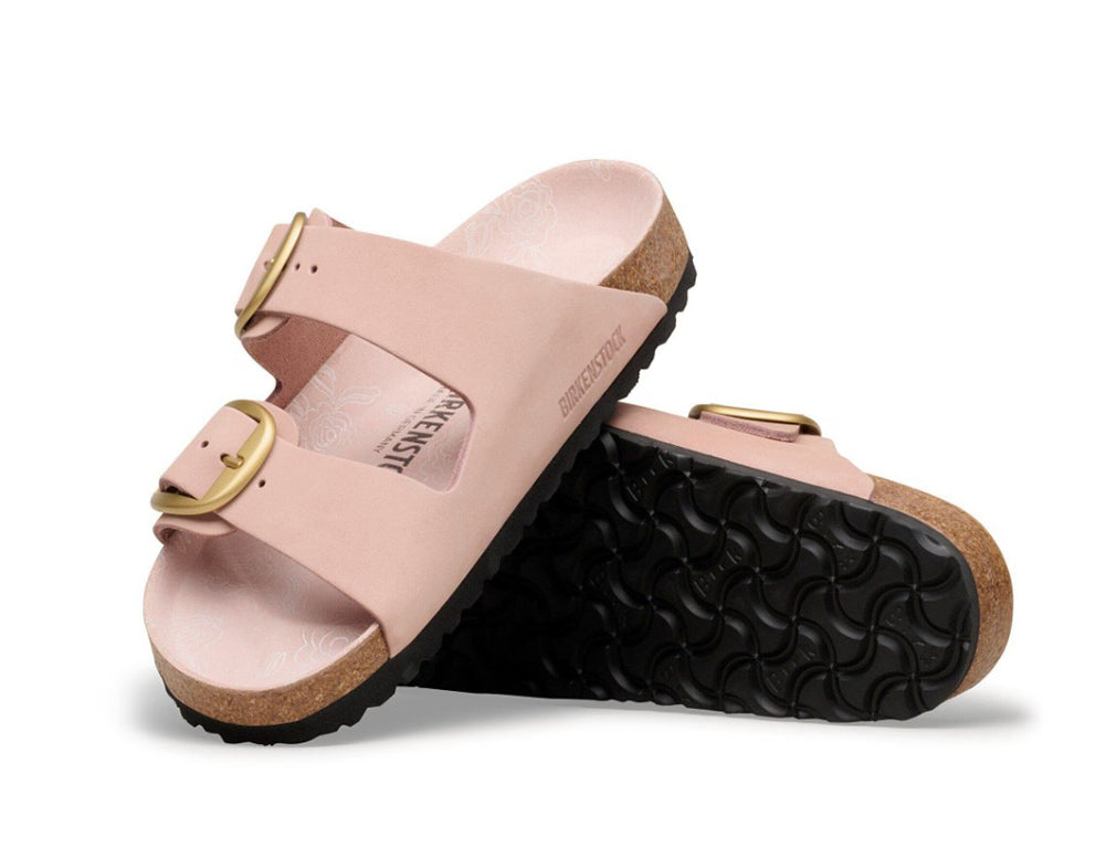 Arizona Big Buckle in Soft Pink Nubuck by Birkenstock